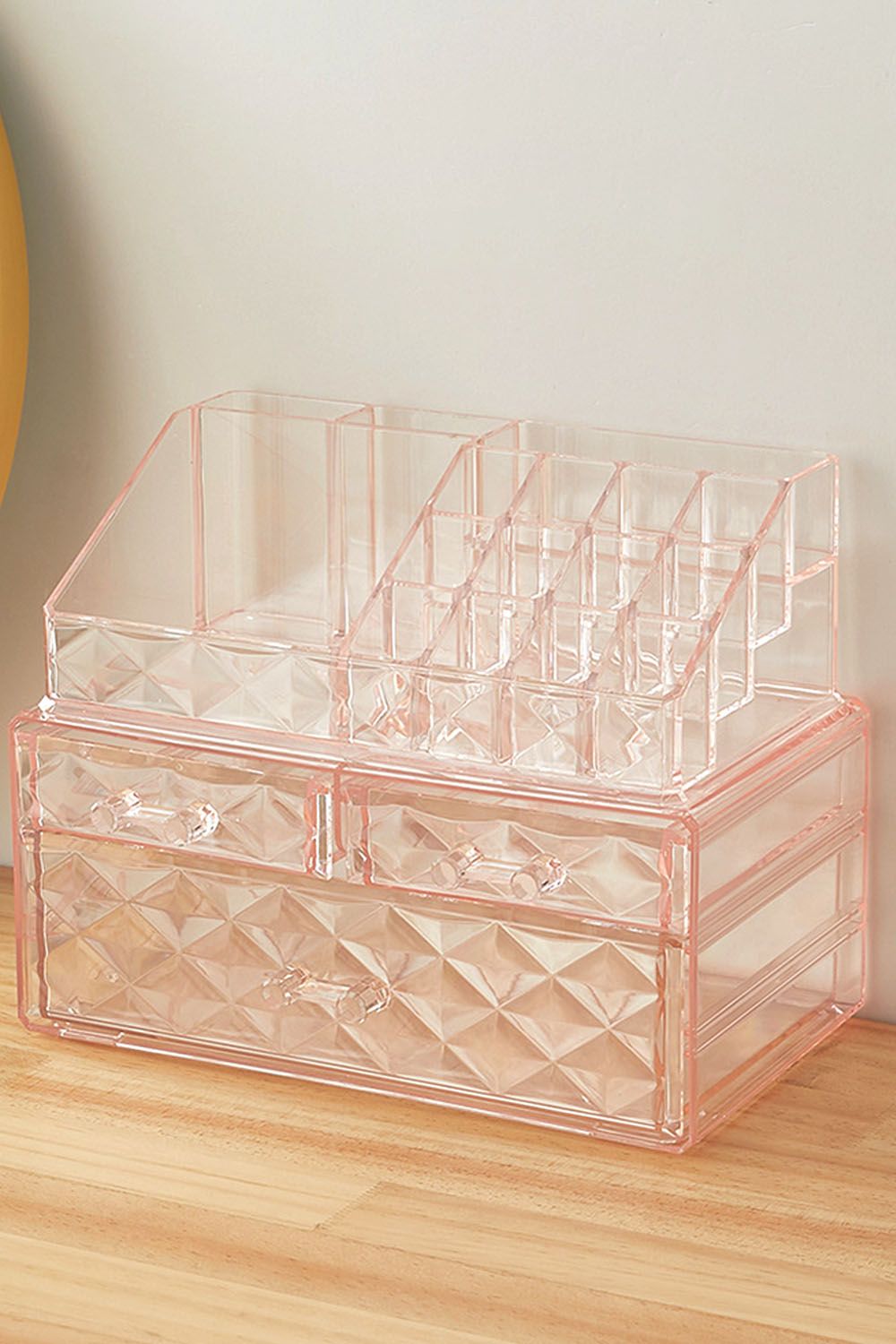 Living and Home Tiered Makeup Organizer Cosmetic Storage Case with Drawers
