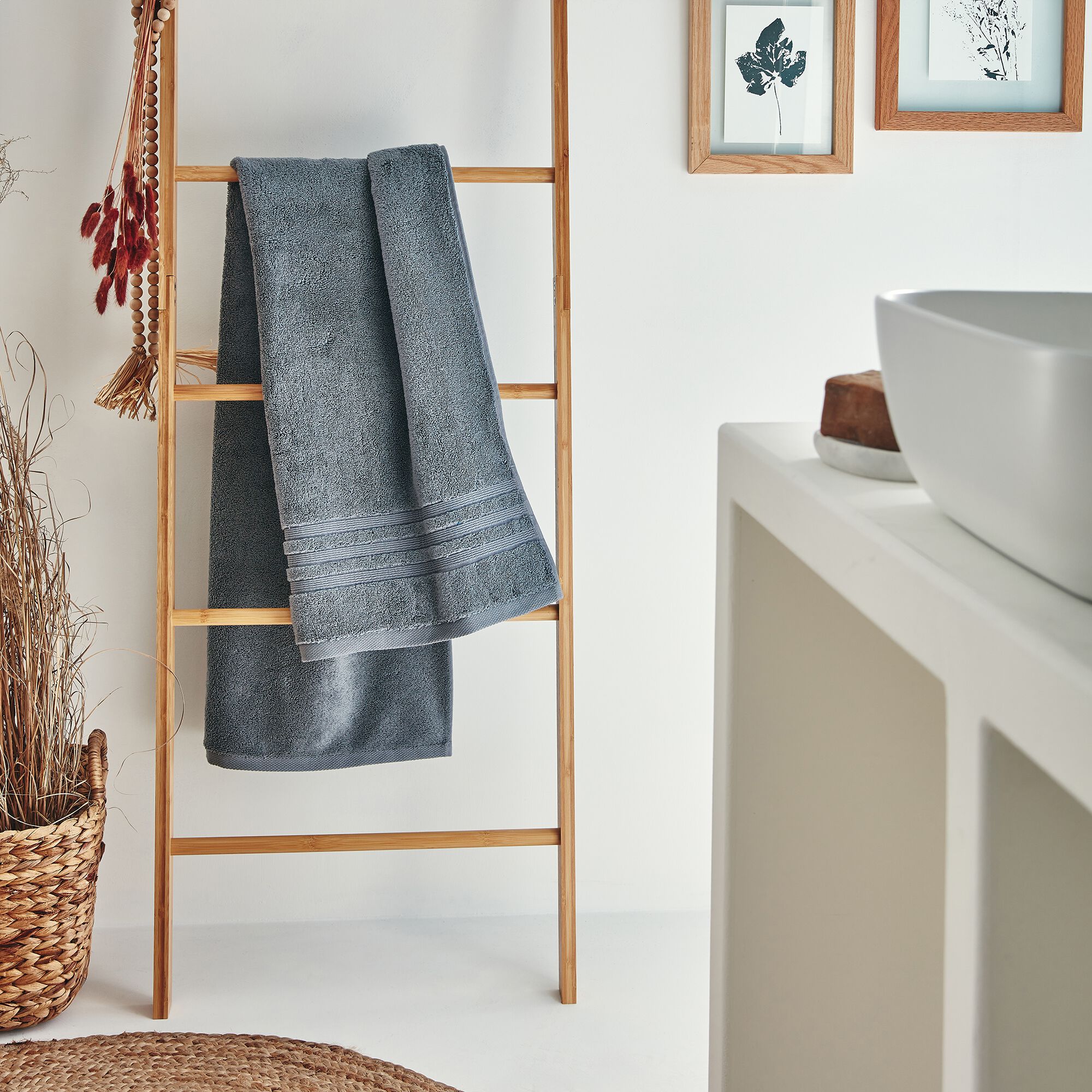 NOUN - Linge de toilette bouclette en coton - gris anthracite