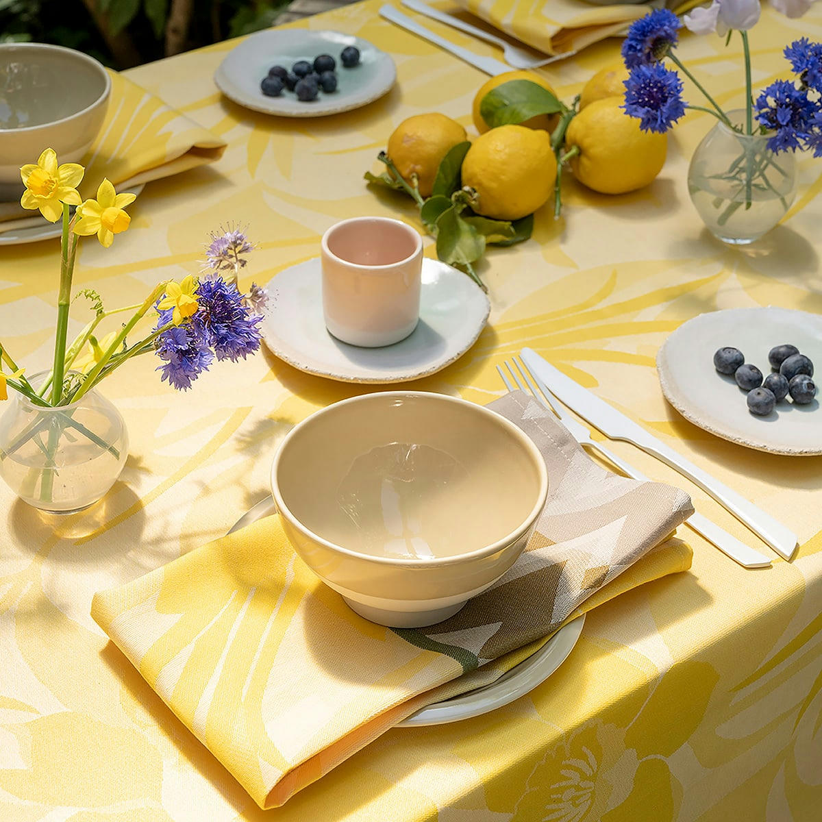 LA VIE EN VOSGES - Serviette en coton soleil 58 x 58