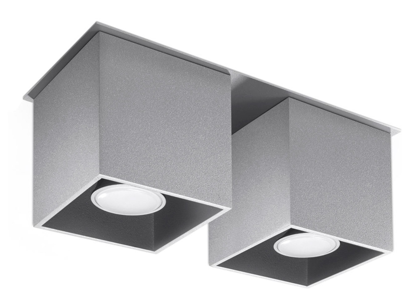 Lampa natynkowa Quad 2-punktowa aluminiowa szara