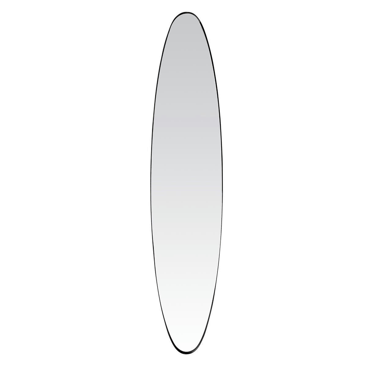 - Miroir ovale aux bords fins noir 24x118cm