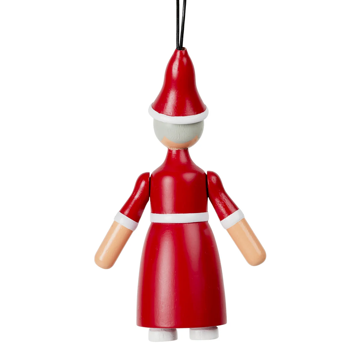 Kay Bojesen - Weihnachtsmann & Weihnachtsfrau Holz-Ornamente, rot / weiß (2er-Set)