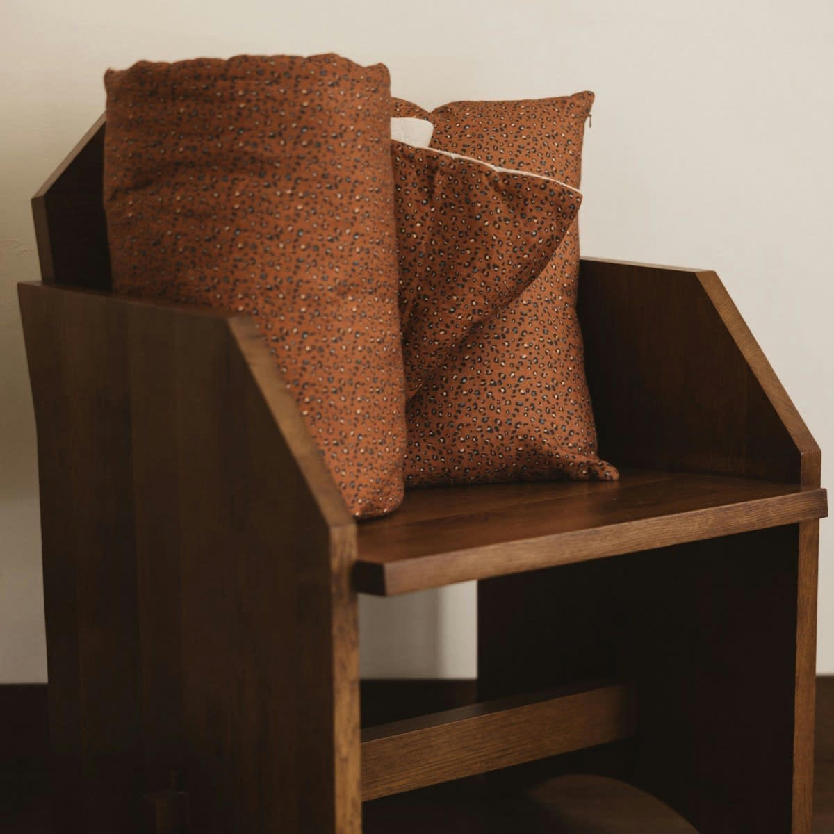 HÔTEL PARTICULIER - Édredon en lin lavé léopard rouge 90x190