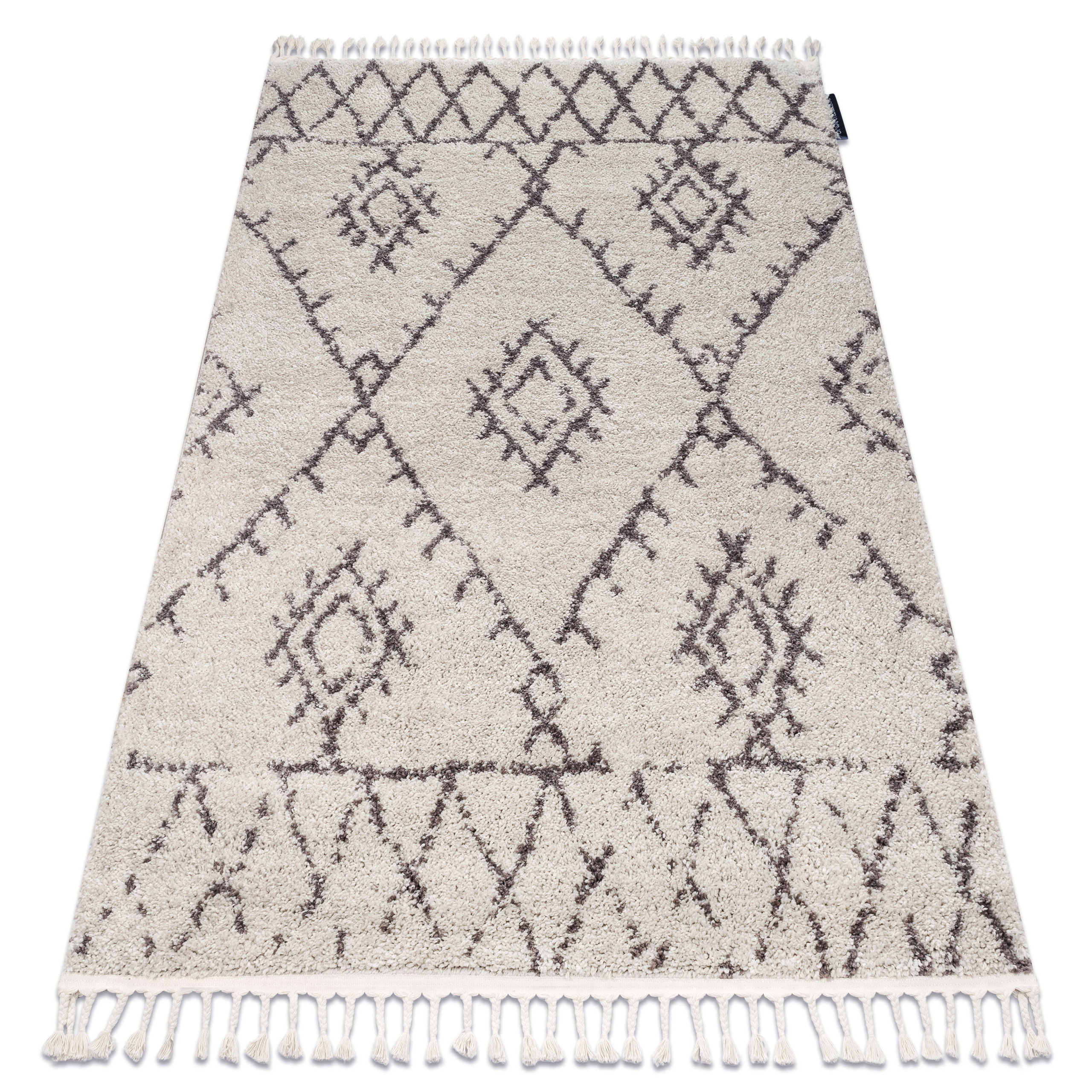 Dywan BERBER FEZ G0535 krem / brąz Frędzle berberyjski 80x150 cm