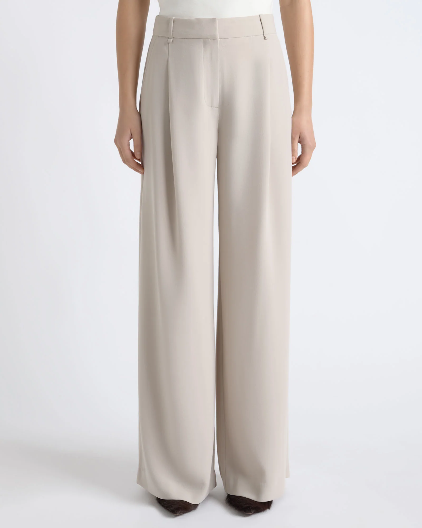 Crepe Wide Leg Pant