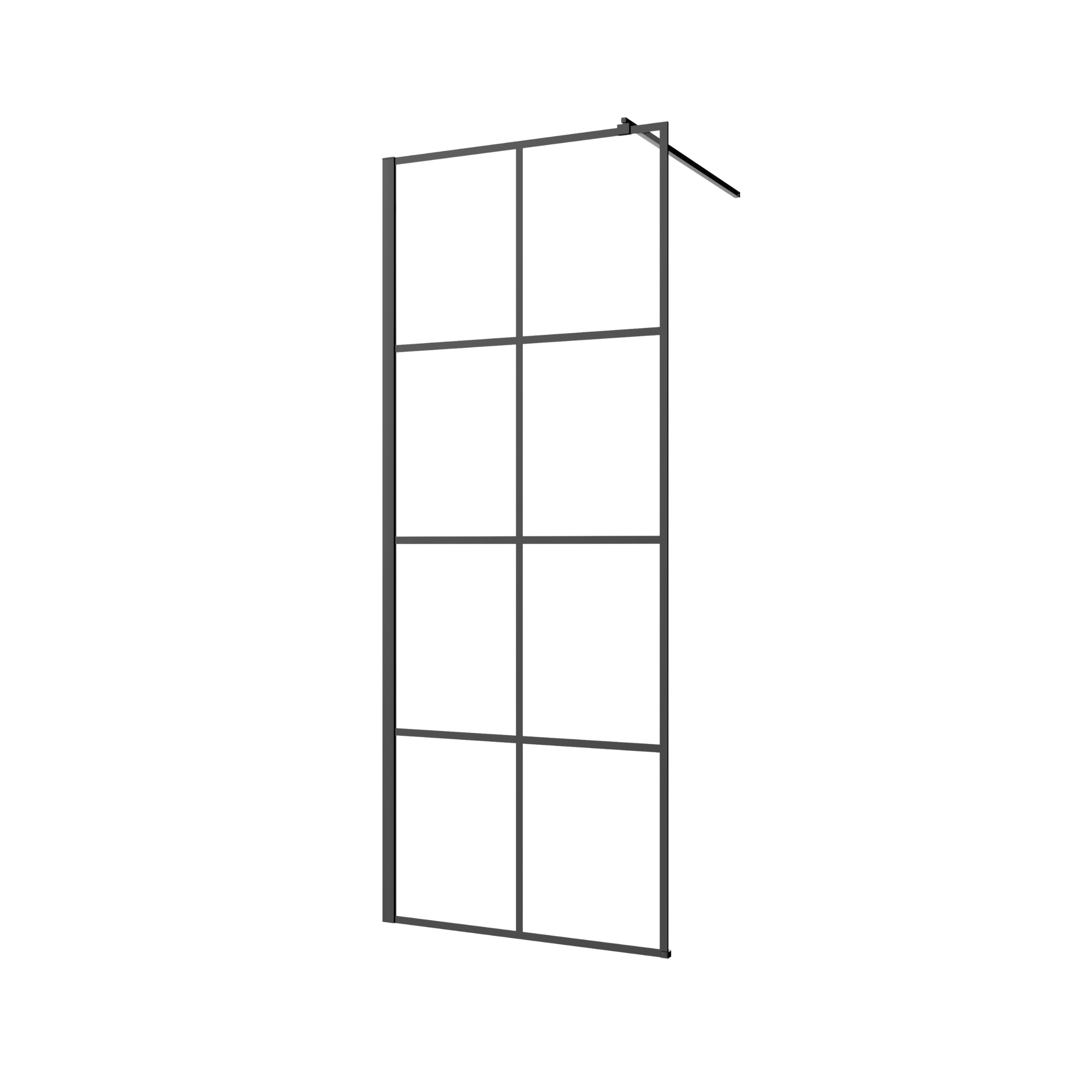 Kabina prysznicowa Walk-In II szkło geometryczne 200 x 80
