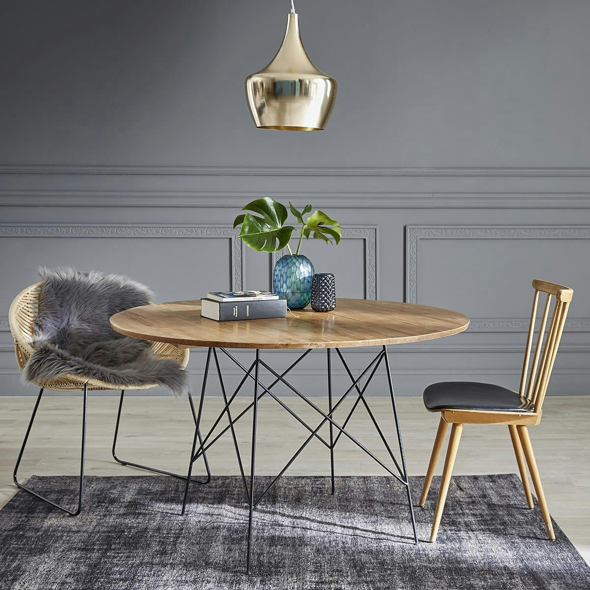 TILO - Table à manger en mindi ronde 4 pers.