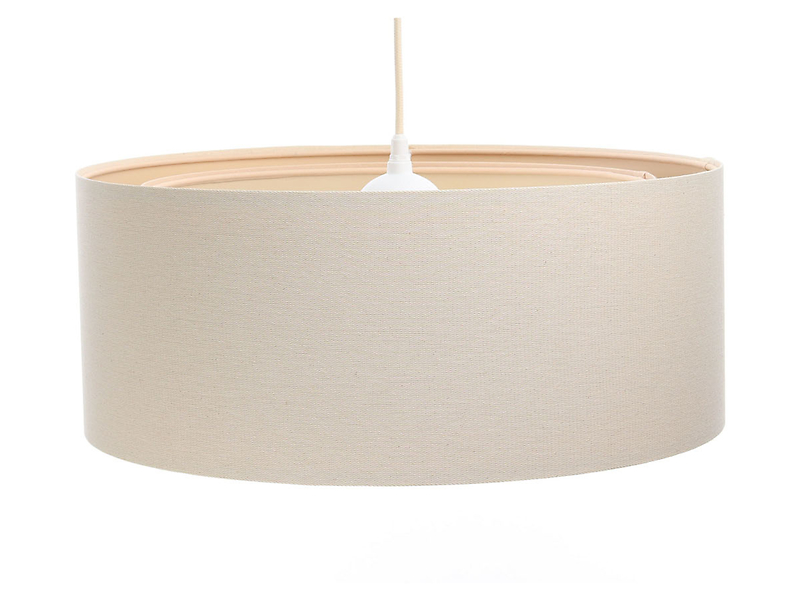 Lampa wisząca Boho 60 cm tkaninowa beżowa