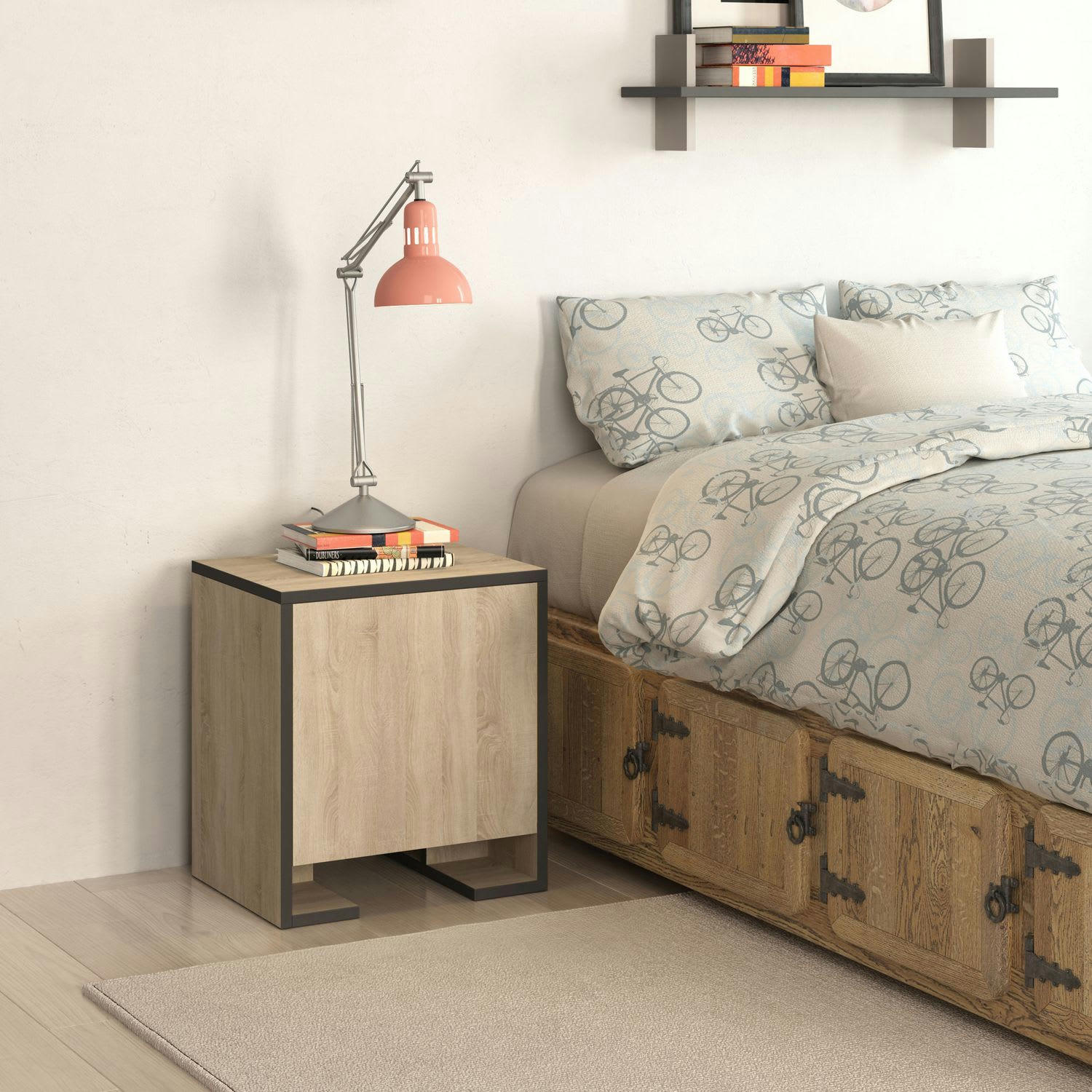 PAYTI - Table de chevet gris