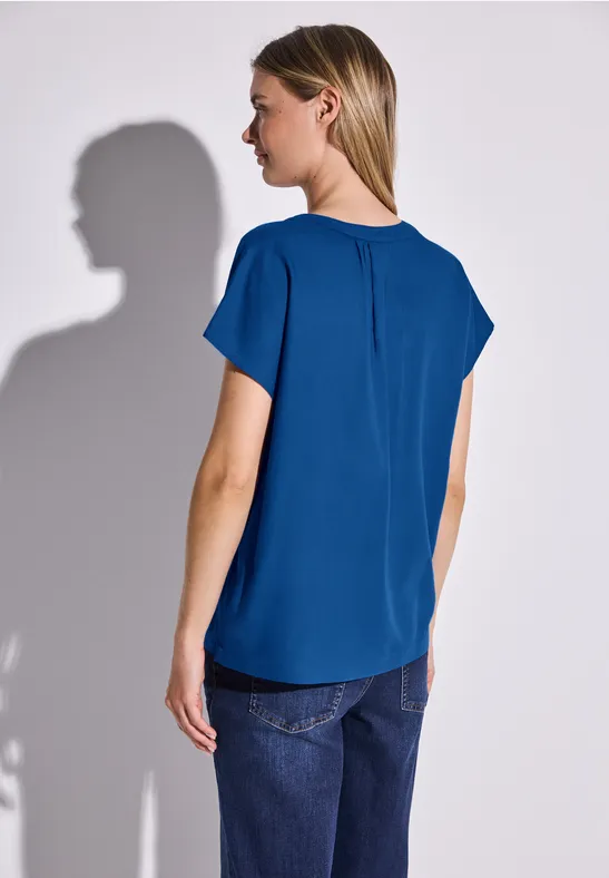 Bluse in Unifarbe