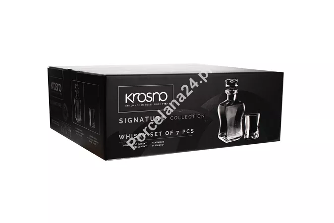 Kpl. szklanek do whisky 0,29 L (6szt)   karafka 0,5L (1szt) Krosno - Signature (Lifestyle) EO-2548