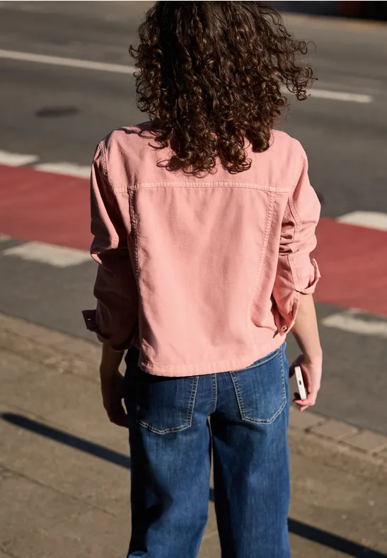Jeansjacke in pinker Waschung