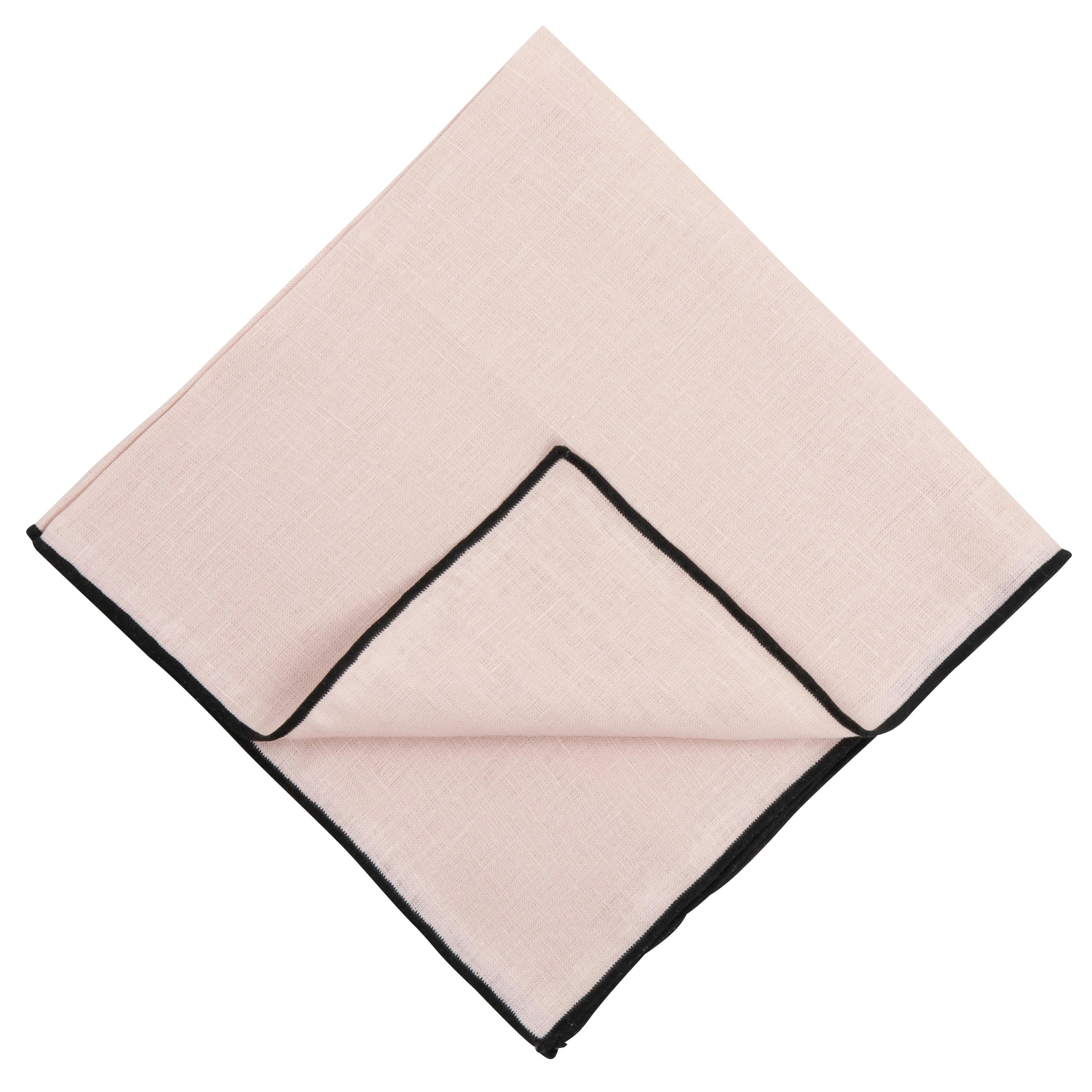 - Serviettes en lin rose 42x42 (x2)