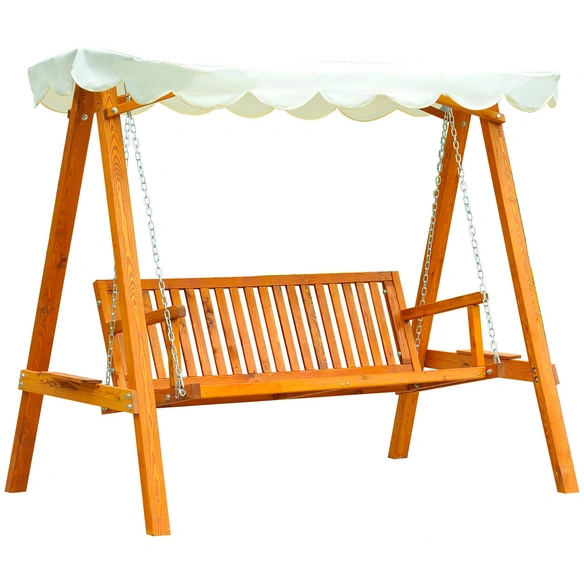 Hollywoodschaukel, 3-Sitzer, beige