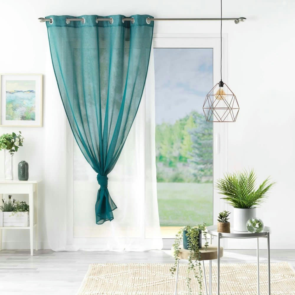 - Voilage  polyester Bleu 140 X 240