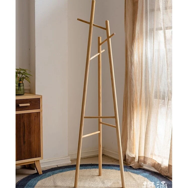 RusticReach Ash Wood Coat Rack Solid Wood Rack