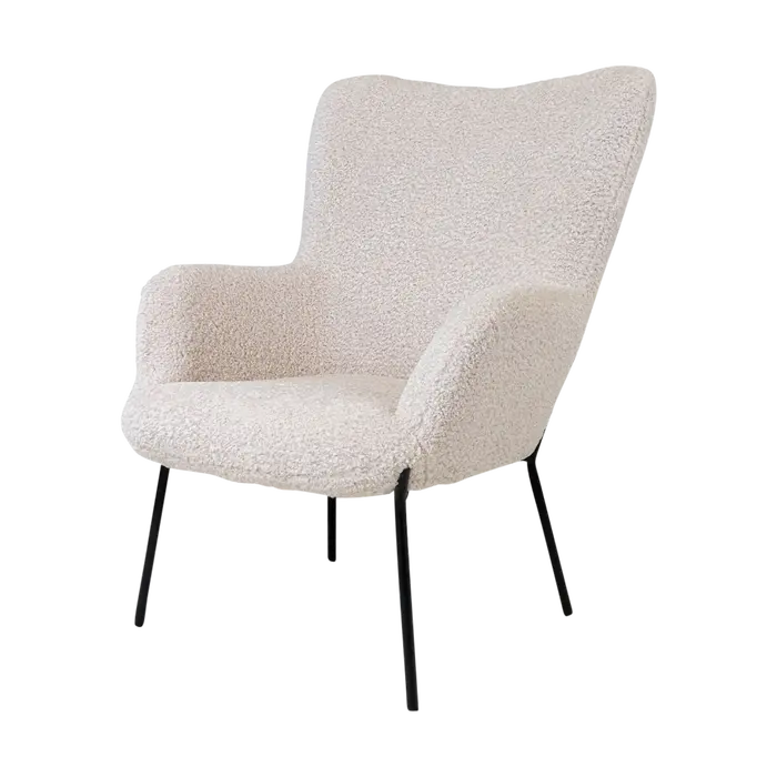 Artichok Rosemarie teddy fauteuil gebroken wit