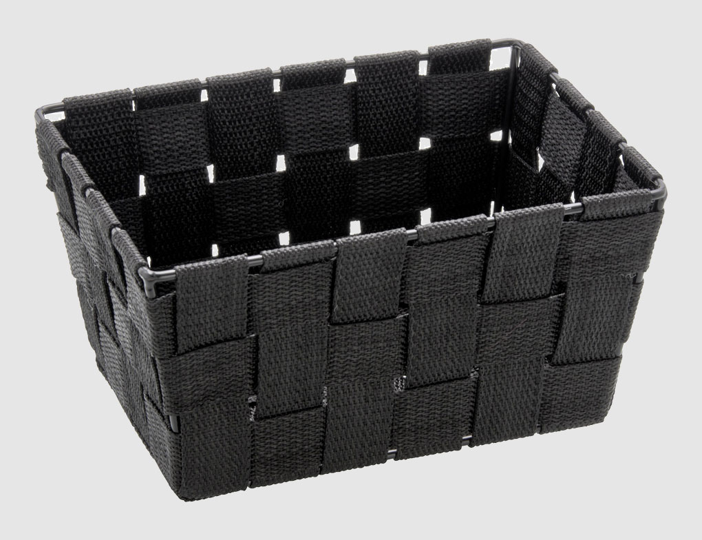 WENKO Aufbewahrungskorb Adria mini schwarz