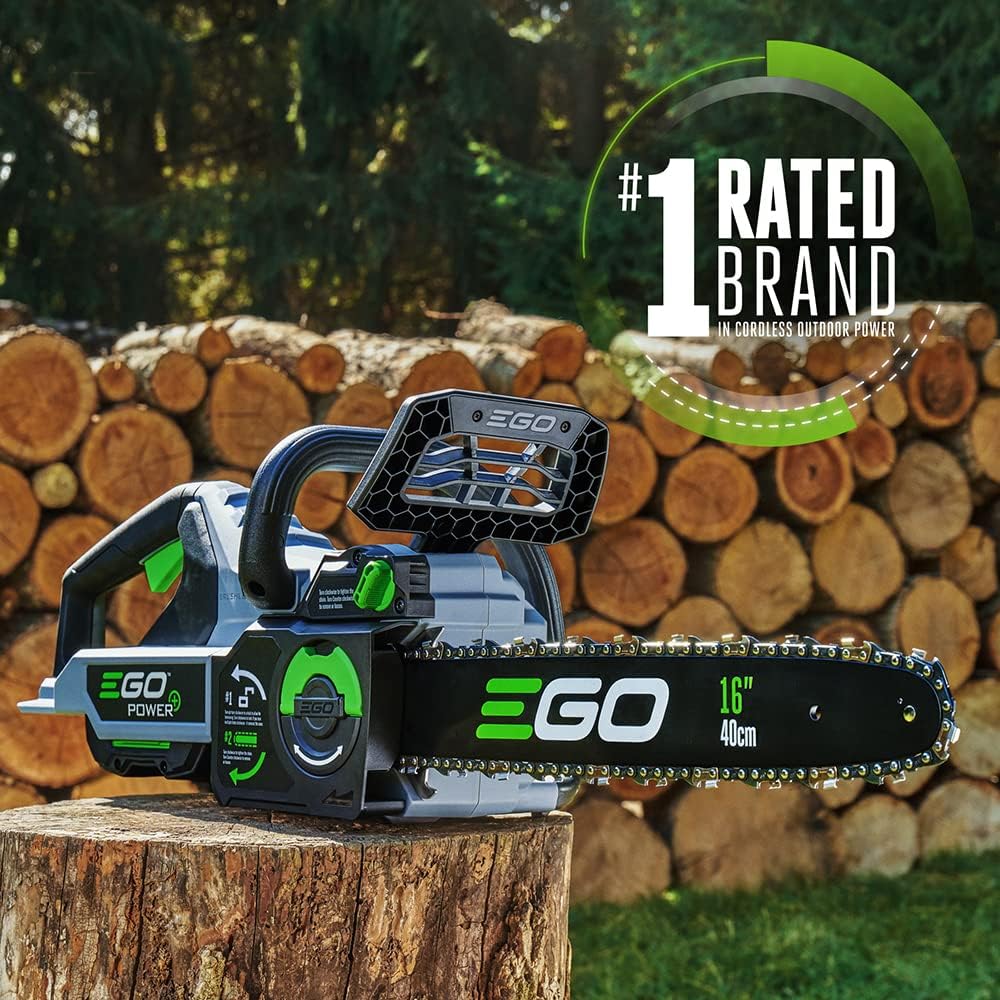 EGO POWER+ Chain Saw  16” Battery Powered Chainsaw  Electric Cordless  Includes 56V 2.5Ah Battery and Charger – CS1611