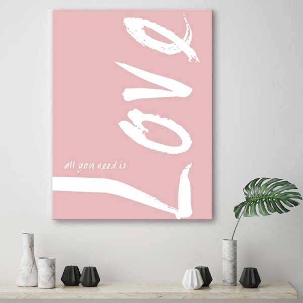 Feeby Obraz Różowe love 40x60