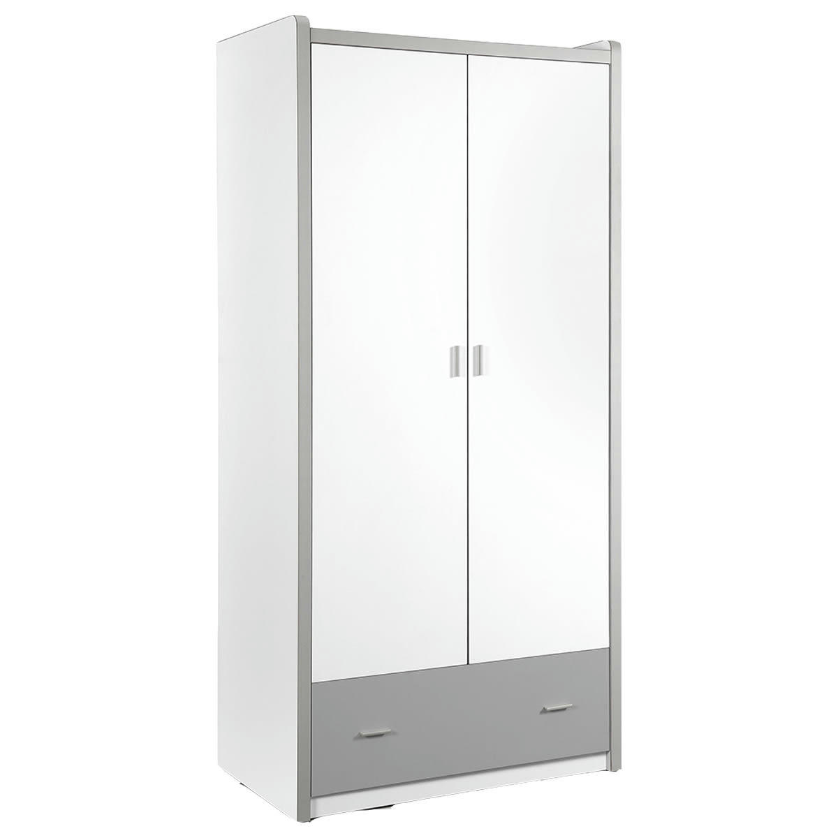 BONNY - Armoire 2 portes gris