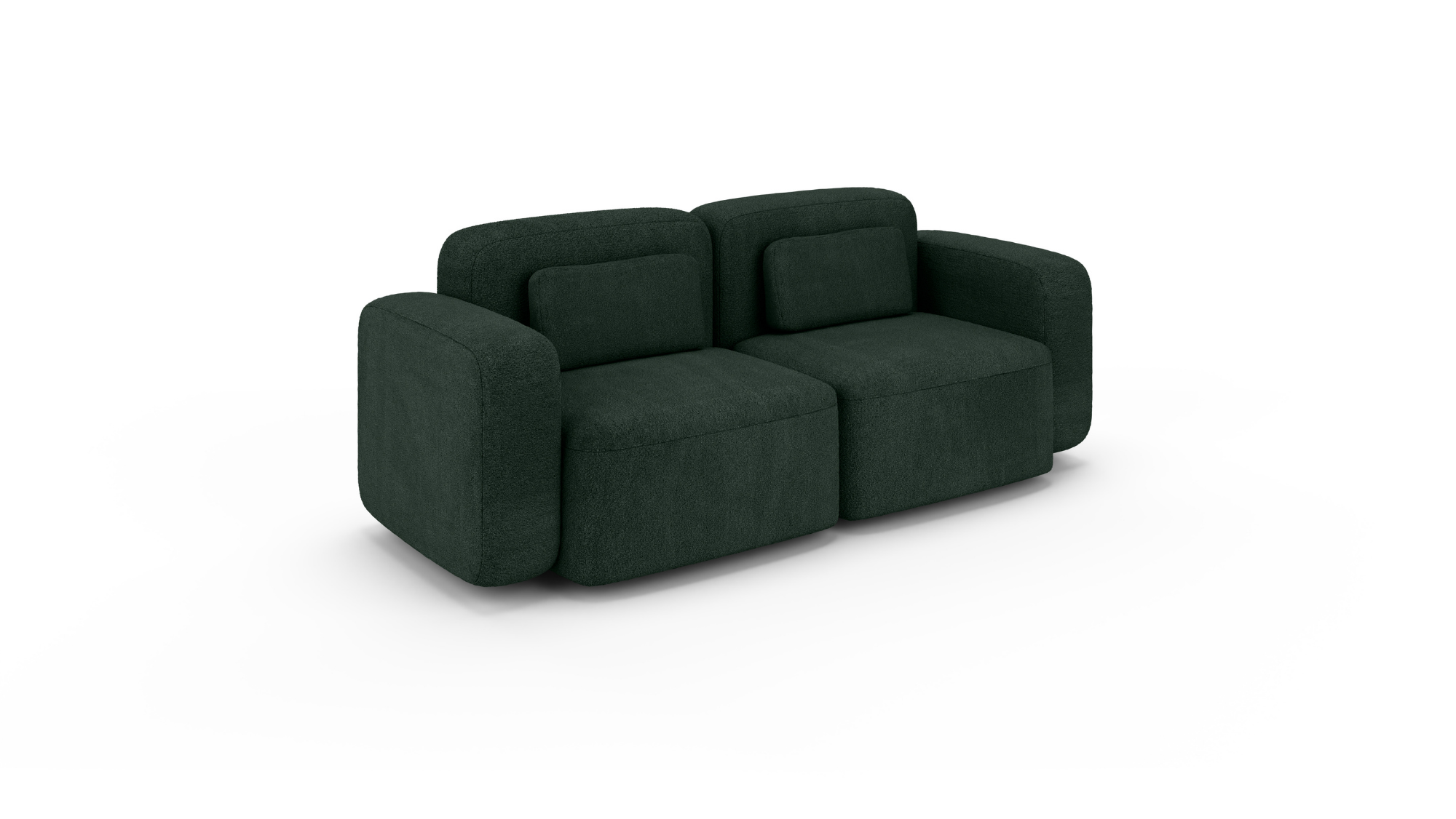 Wygodna sofa 2 osobowa ORCHID zielona sofa modułowa do salonu