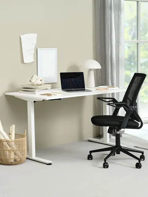 Skrivebordsstol ASPERUP sort mesh/sort stof