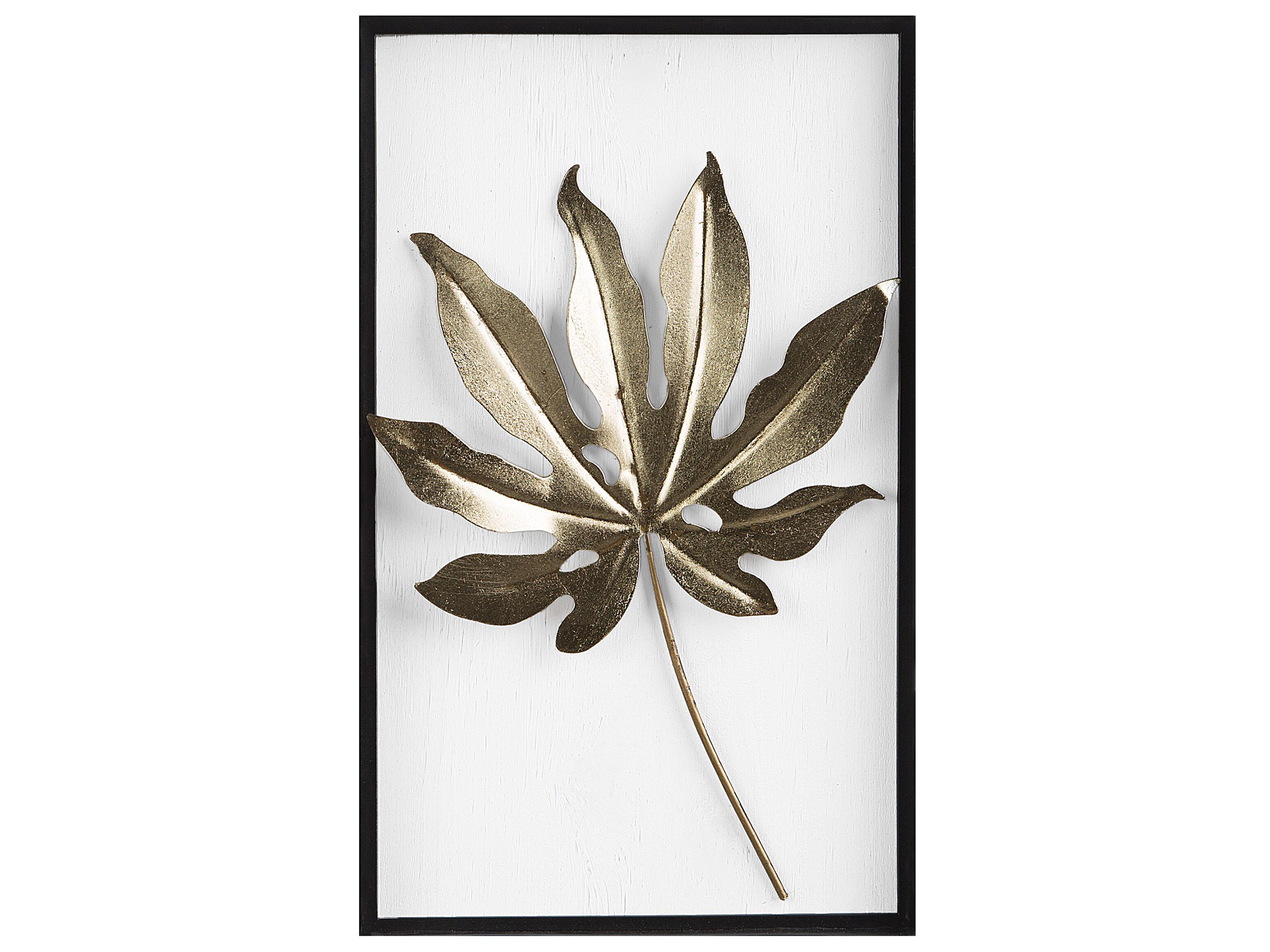 Wall Decor Leaf CURIUM Metal 50 cm Multicolour