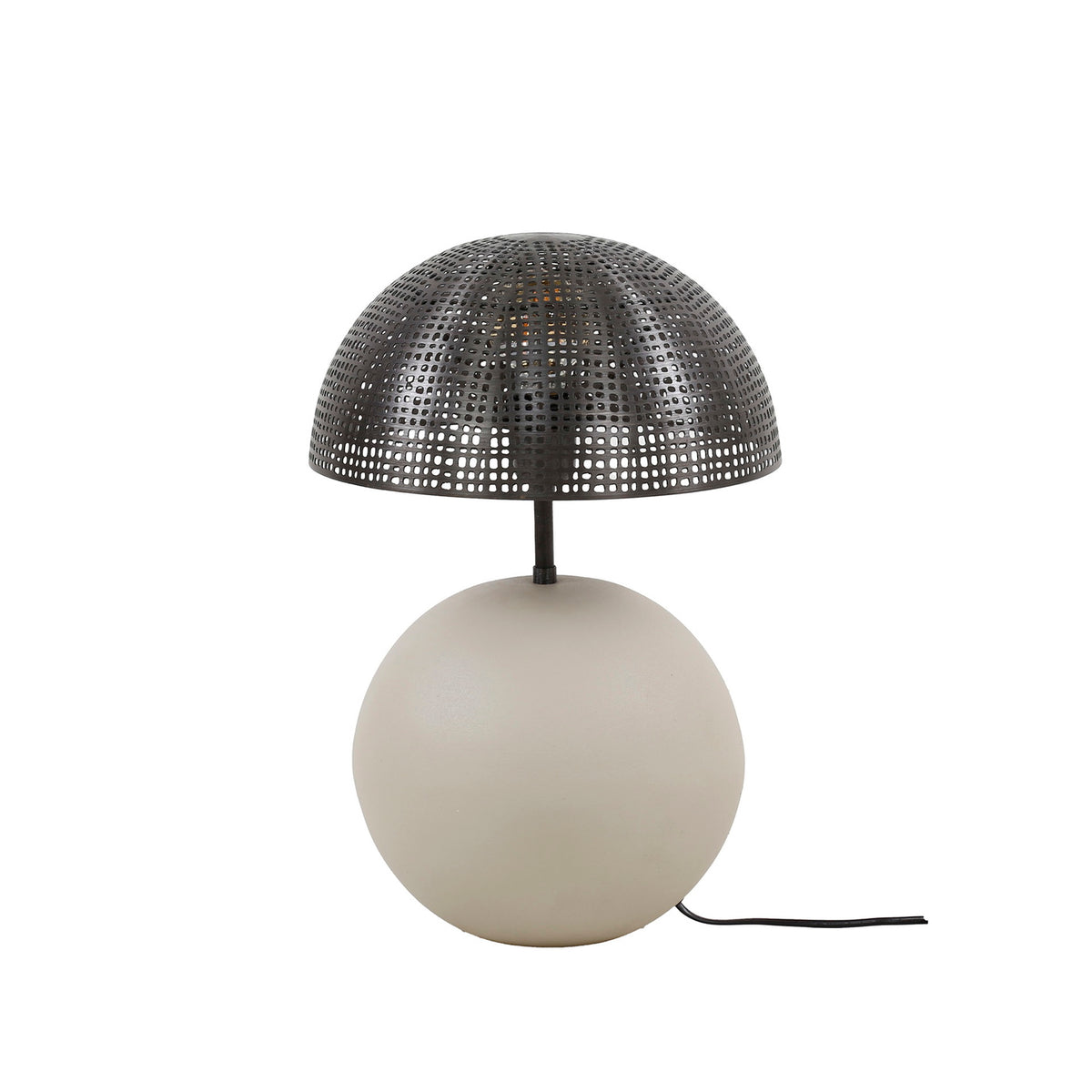 Giga Meubel Tafellamp Sphere - Natural Grijs - 1-Lichts - 26x26x49cm