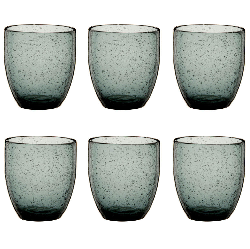 - Gobelet en verre bullé teinté gris anthracite