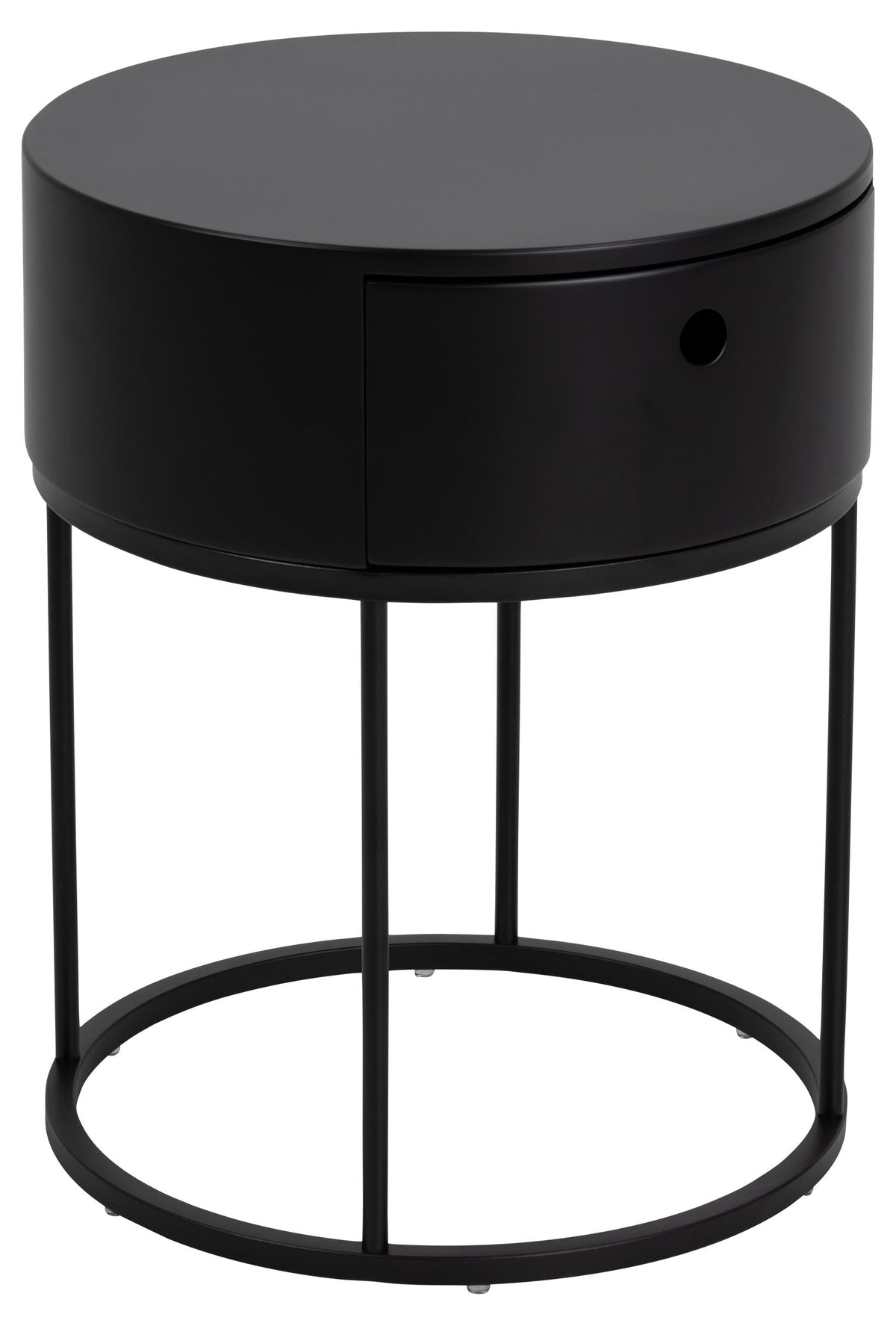 BRAM Nachtkastje Yarm - Ø40 cm - Zwart