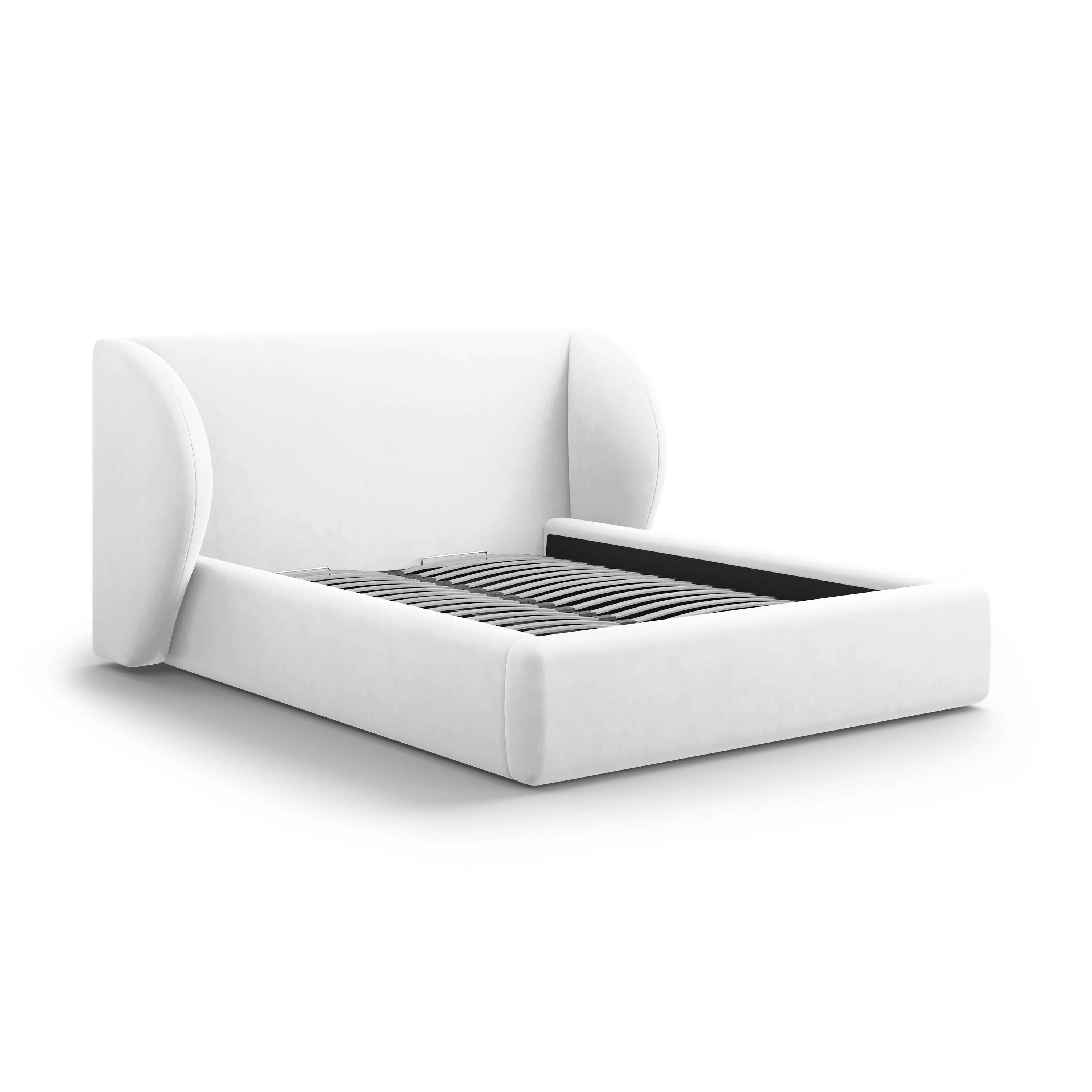 Micadoni Bedframe Miley met Opbergruimte - 180 x 200 cm - Fluweel - Cr