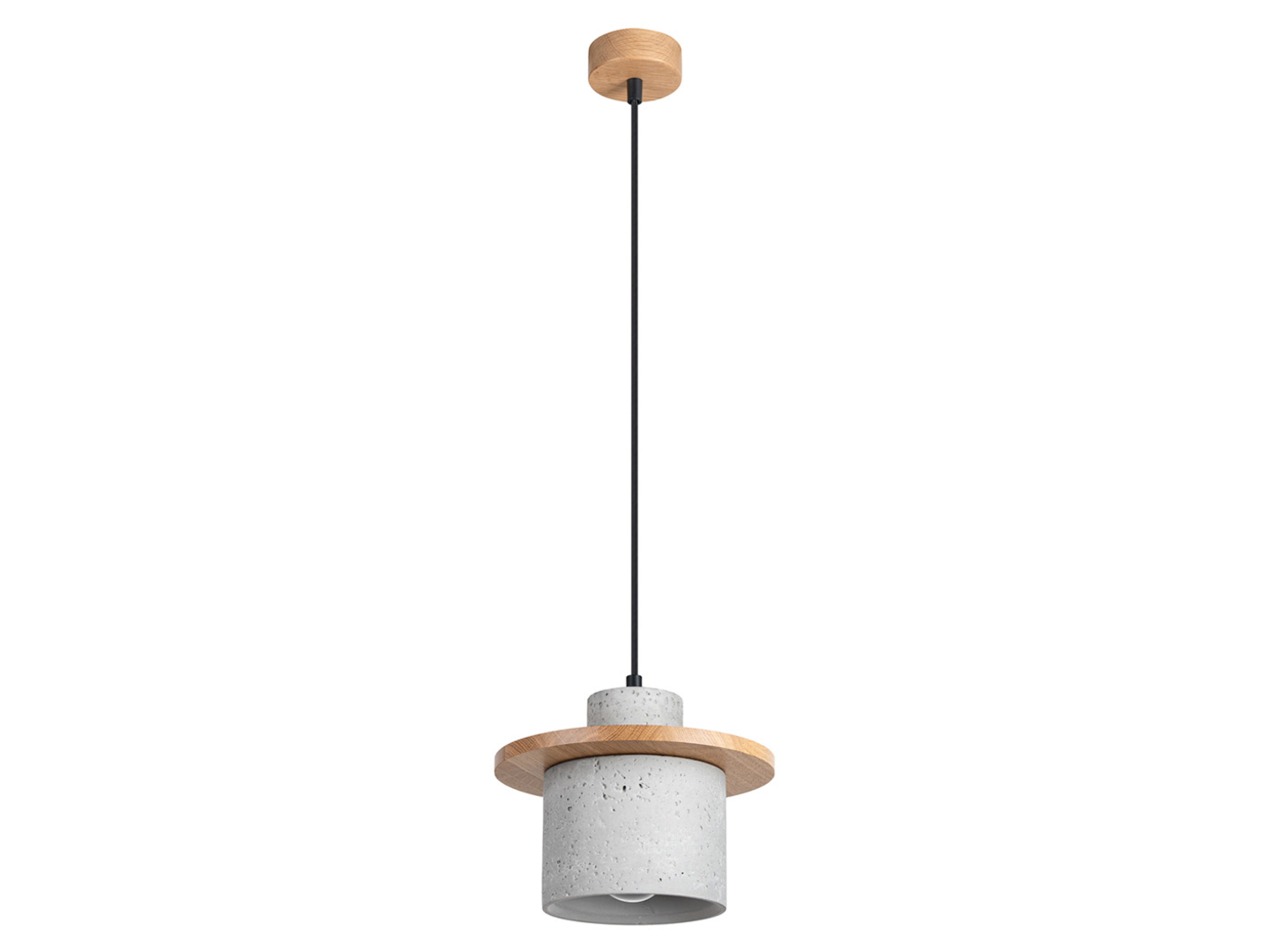 Lampa wisząca Mab betonowa szara