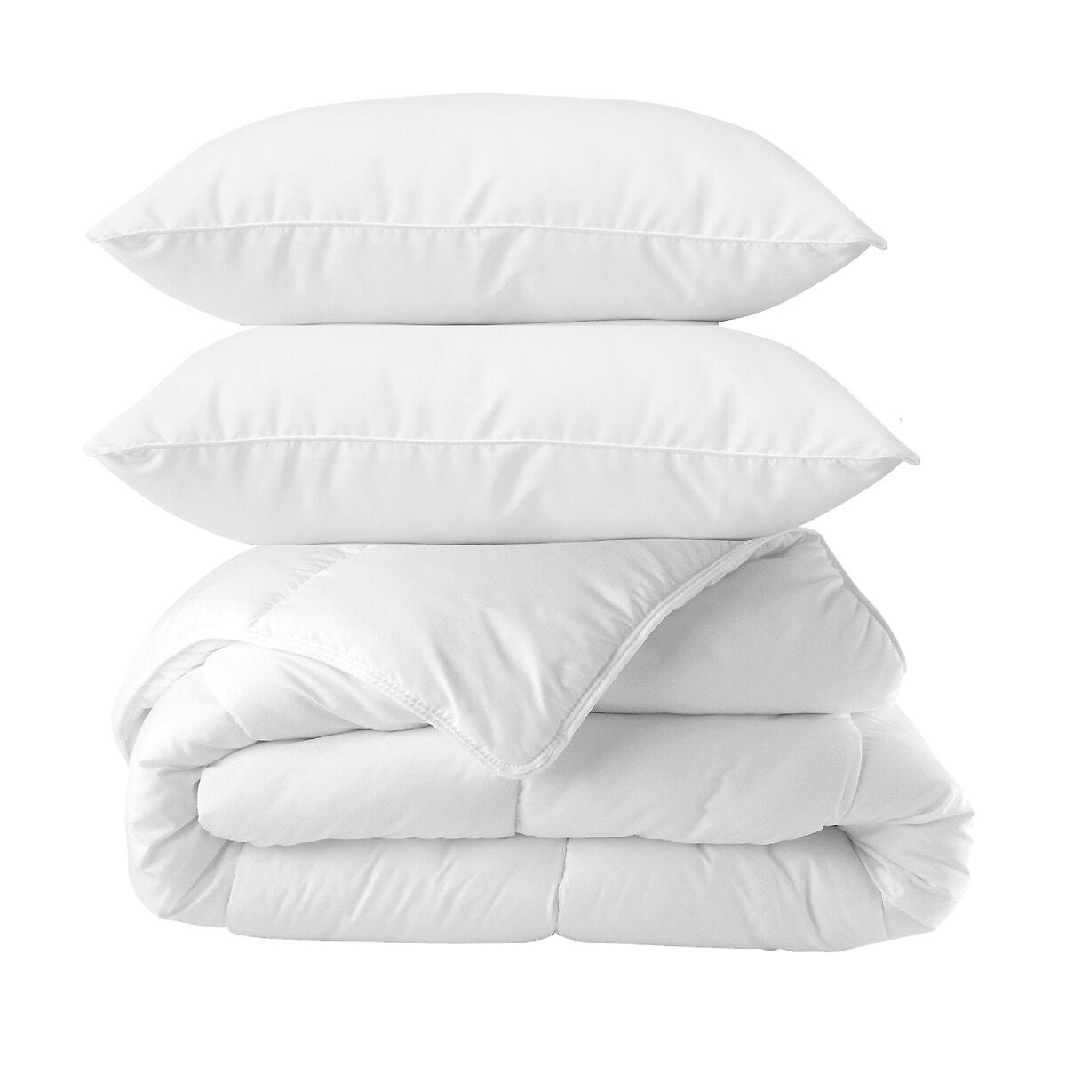 Pack couette + oreillers + protège matelas 2 pers.