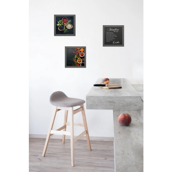 Gerahmtes Bild, ca. 23x23 cm, 3er Set 22