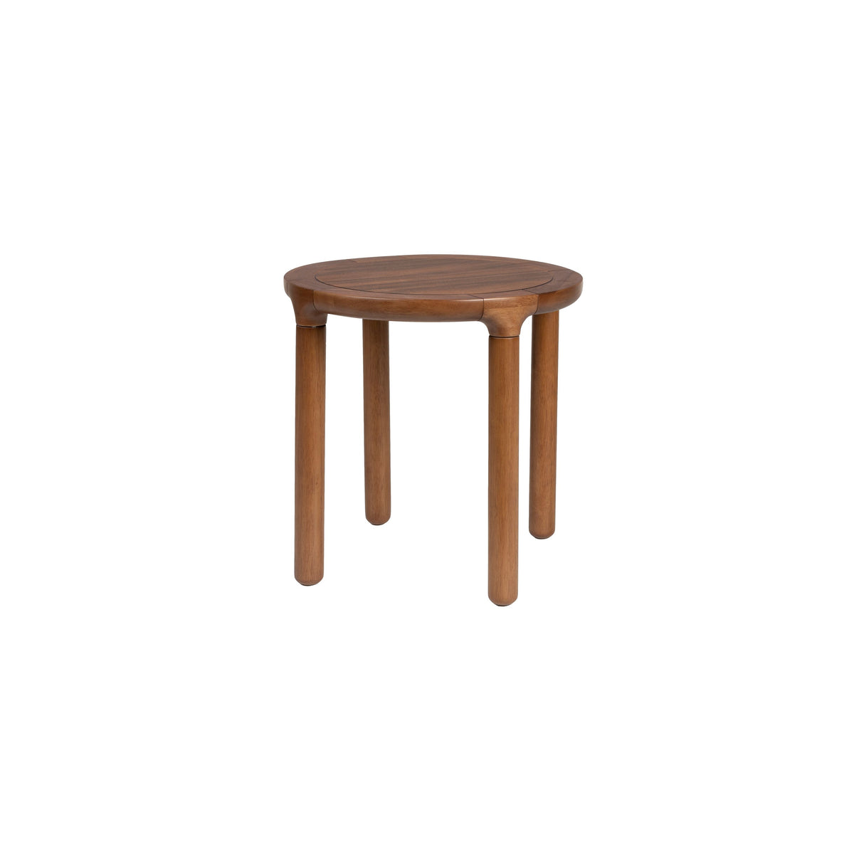 Zuiver Storm Bijzettafel Rond 45 cm Hout Walnoot - Bruin