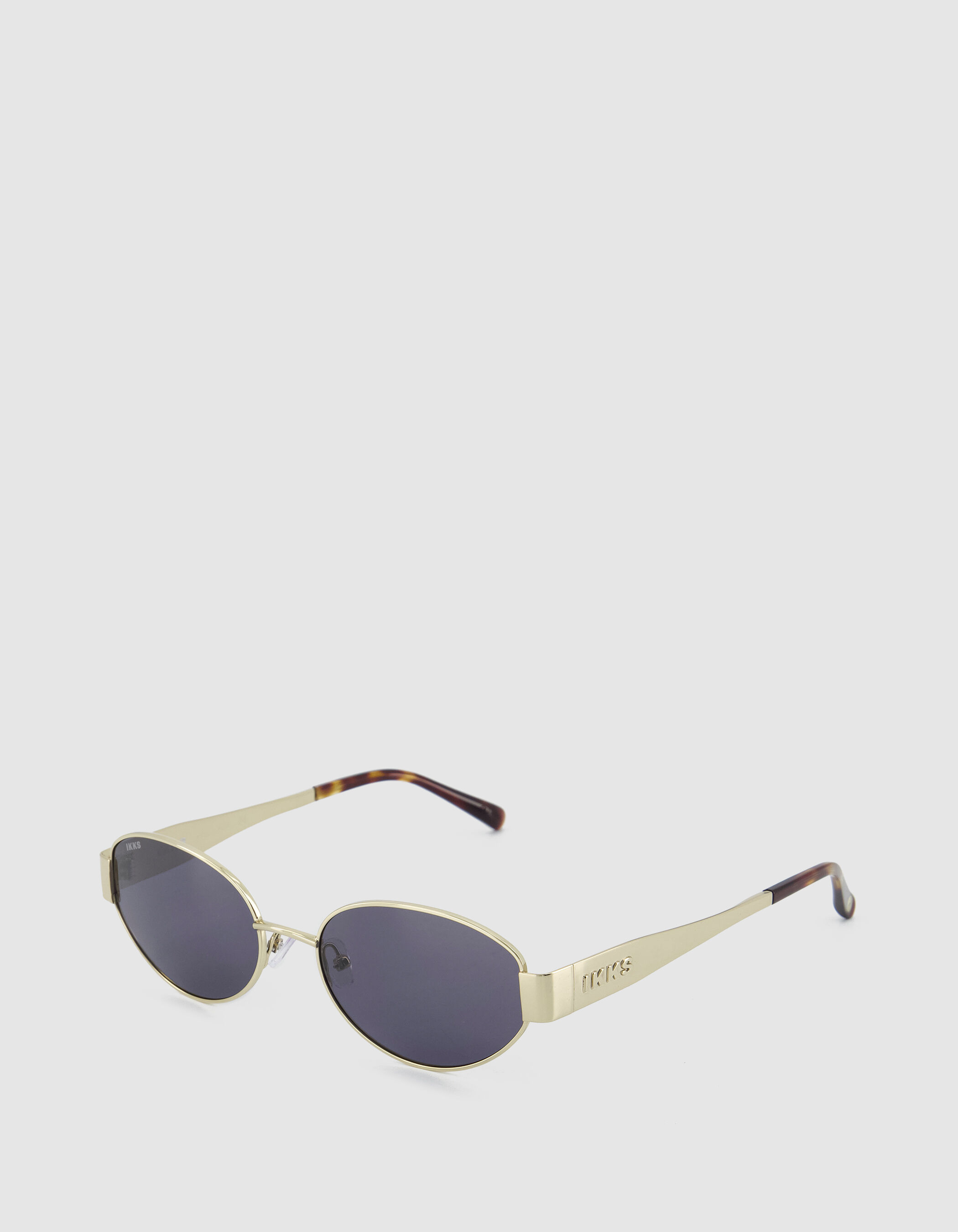 Lunettes solaires Dean ovale métal jaune Femme