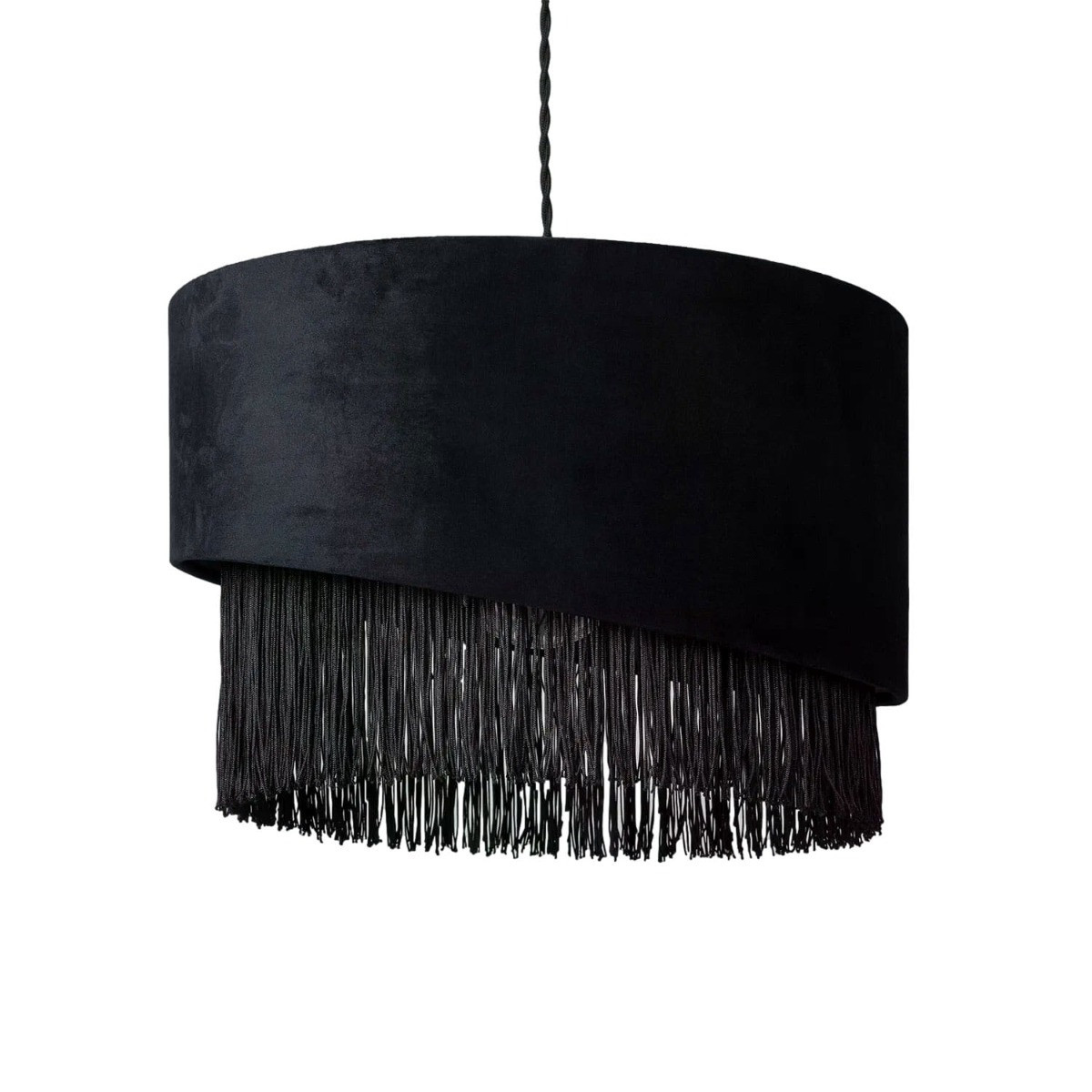 Lampa wisząca czarna Fonte 1xE27x40W wym: 140x40x40 cm Abruzzo