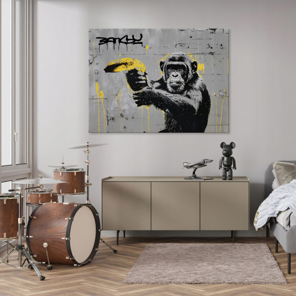 Obraz Banksy Małpa Street Art Graffiti Na Płótnie 60X40