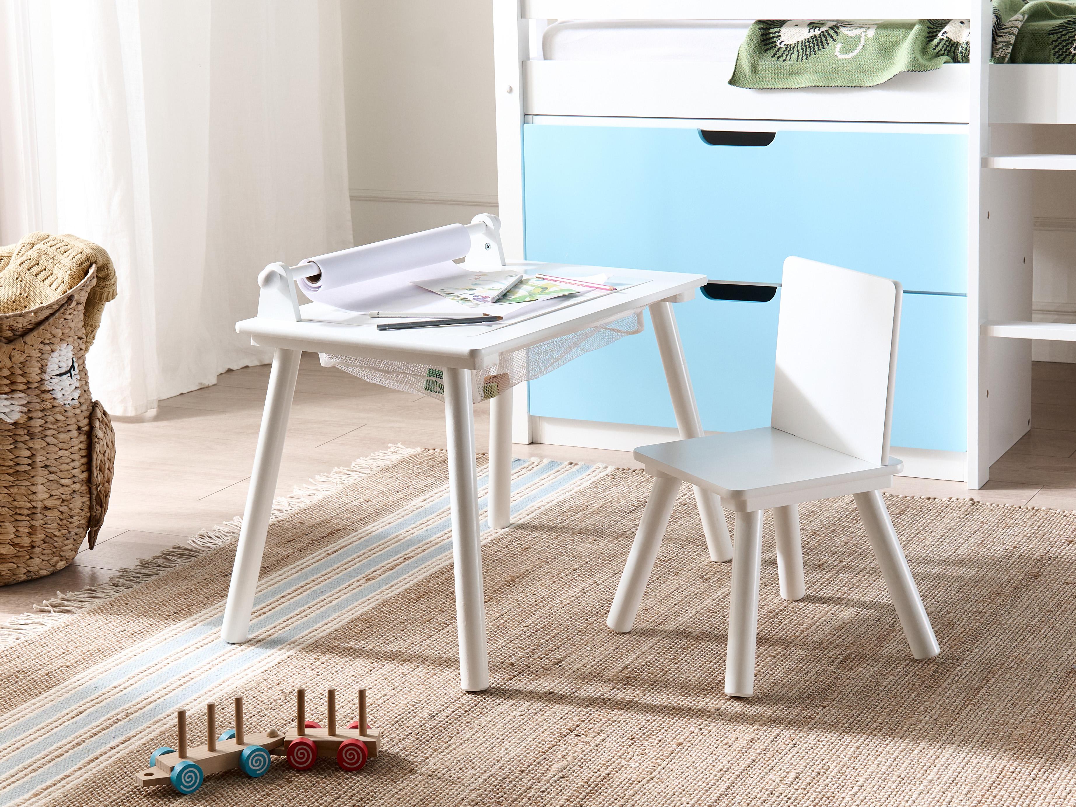Kids Table and Chair Set MOONTA White