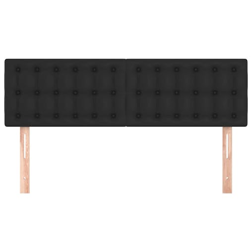 NNEVL Headboards 2 pcs Black 72x5x78/88 cm Faux Leather