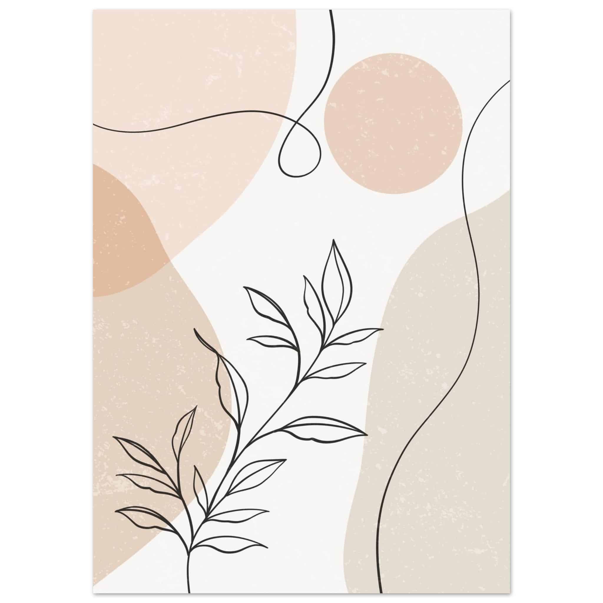 Artfulprints Poster Boho – Whispering lines  - 50x70 cm - beige