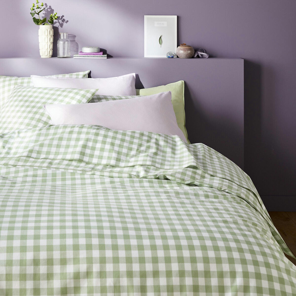 Drap-housse coton bonnet 30 cm, Veldi vert