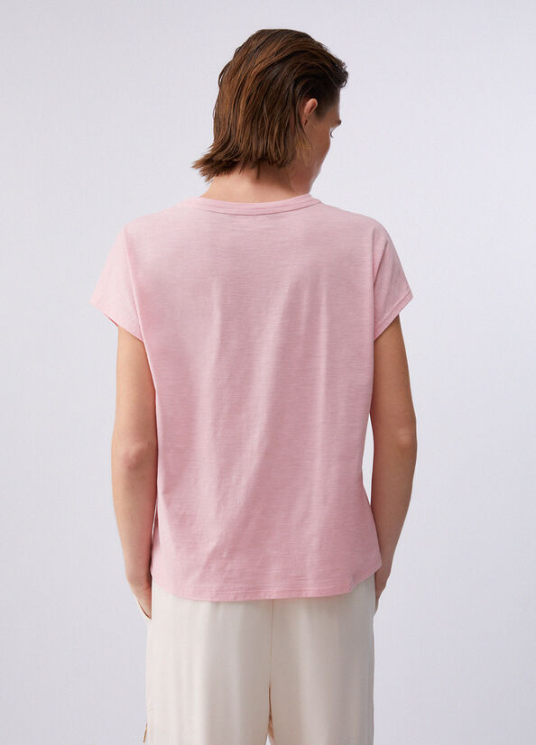 T-shirt con dettagli gioiello