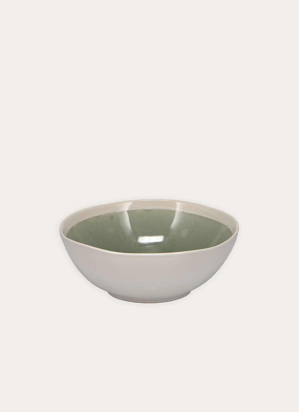 COUPELLE EN GRÈS RÉACTIF VERT DE GRIS