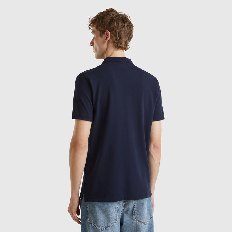 Midnight blue slim fit polo