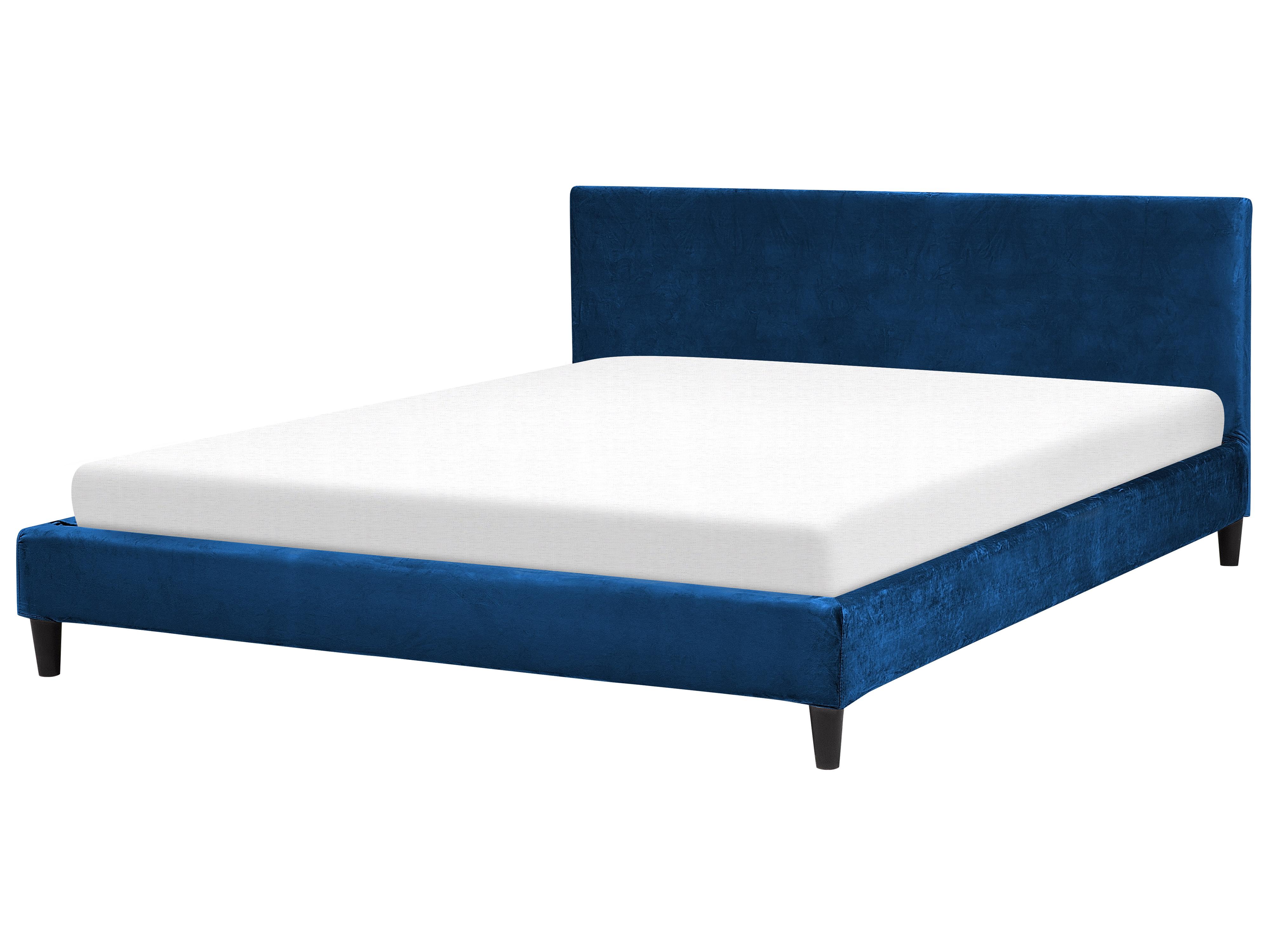 Bed Velvet FITOU 180 x 200 cm (EU Super King) Dark Blue