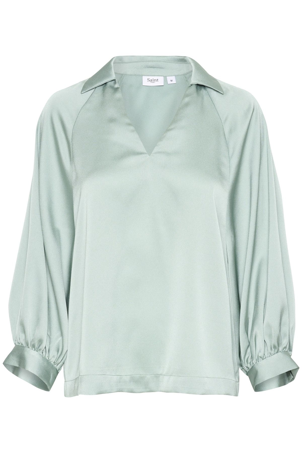 Saint Tropez HandianiSZ Johnny Collar Satin Blouse