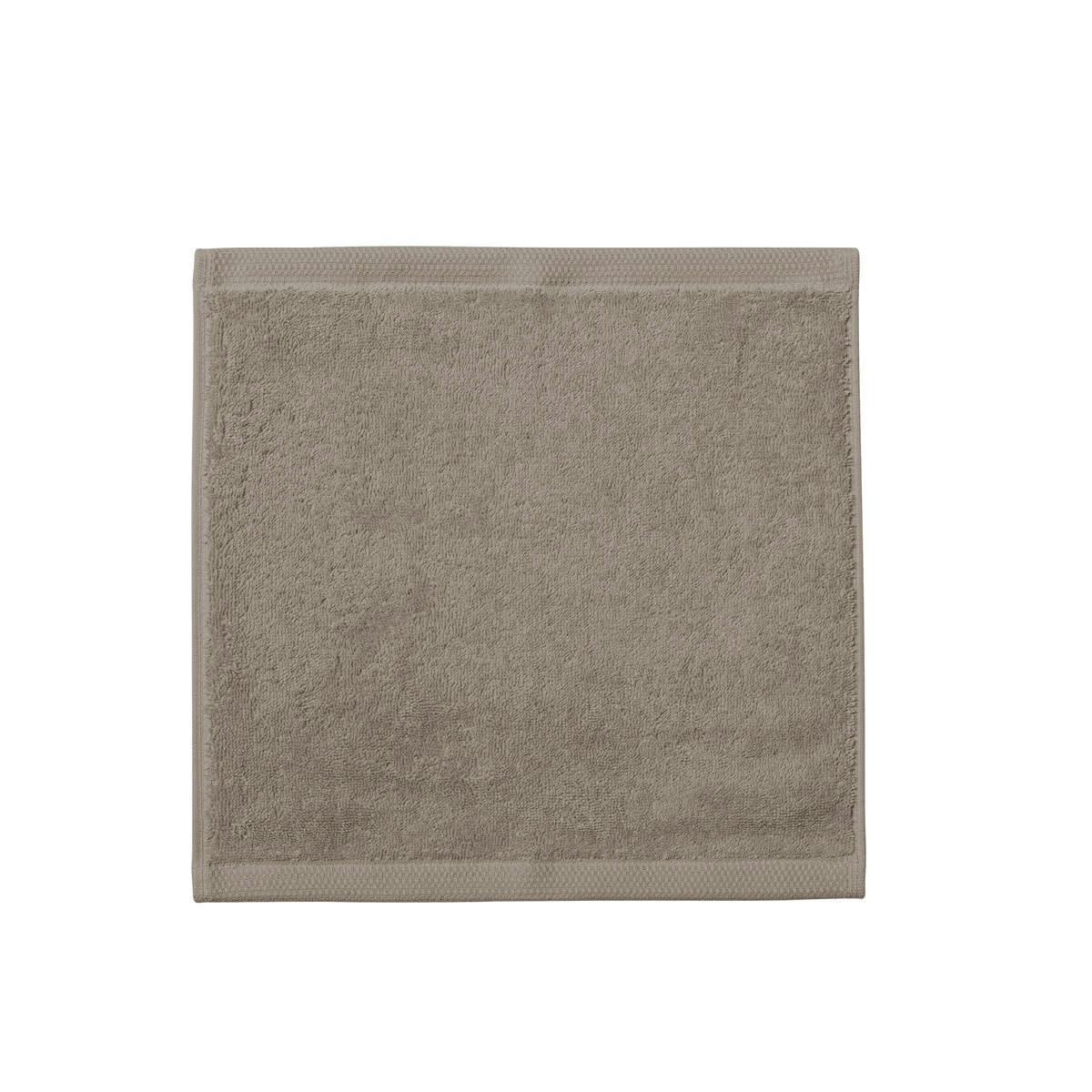 ESSENTIEL - Carré visage en coton taupe 30x30