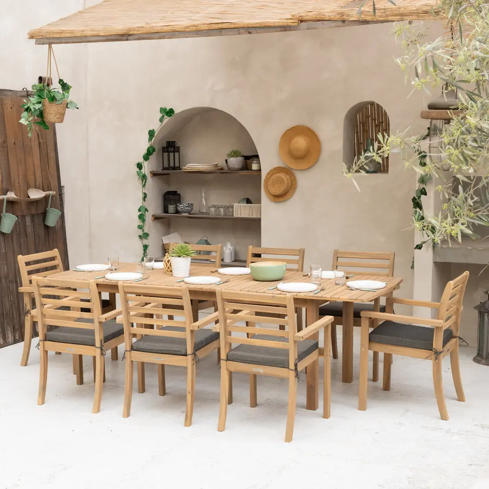 Happy Garden Tuinmeubilair PADAR - Grijs - Acacia